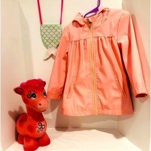 Bunny ears Rain coat. Beautiful peach color.